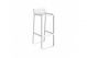 Flat Textil High Stool with High Backrest