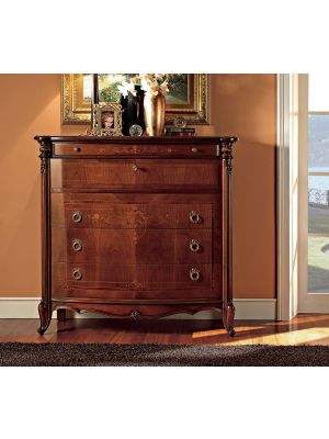 Roma Dresser Walnut Made in Italy by Bianchi Mobili - Front