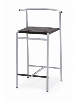 Cafè Chair Kitchen Sgabello Struttura in Acciaio Seduta in Lasten by Baleri Italia Vendita Online
