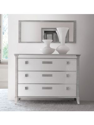 Vivre 301 Dresser Glossy White Laquered Made in Italy by Bianchi Mobili