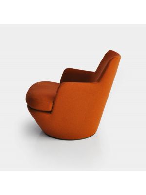 Lo Turn Poltrona Girevole Rivestita in Tessuto o Pelle by Bensen Acquista Online