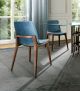 Ellen sedia moderna struttura in legno seduta in tessuto di Pacini & Cappellini vendita online