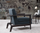 Sales Online Ginger Armchgair Solid Wood Structure with Fabric.