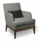 Inlay PL Armchair Wooden Frame Fabric Seat by Cabas Online Sales