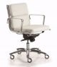Light 18090B Sedia Direzionale Base in Alluminio Seduta in Pelle by Luxy Vendita Online