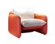 Mara high design armchair thick leather coated suitable for contract use by Slide online sales on www.sintesi.design