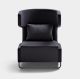 Mrs Buffy 8105 waiting armchair fabric coated metal base by LaCividina buy online