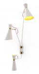 Simone w Wall Lamp Aluminum Frame Brass Details by DelightFULL Online Sales