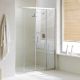 Young 2-Sliding-Doors Shower Enclosure Glass and Anodized Aluminum Structure by SintesiDesign Sales Online