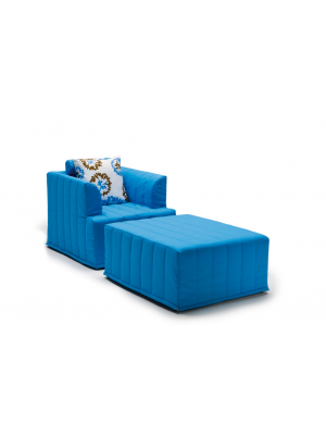 Chick 2 Armchair Bed Upholstered Coated with Fabric by Milano Bedding Sales Online