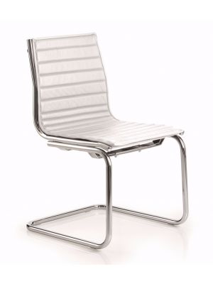 Light 16080 Sedia Attesa Struttura in Acciaio Seduta in Pelle by Luxy Vendita Online
