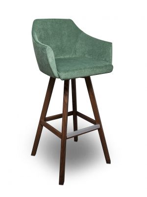 Raffa Stool Wooden Base Velvet Shell by Diwar Online Sales
