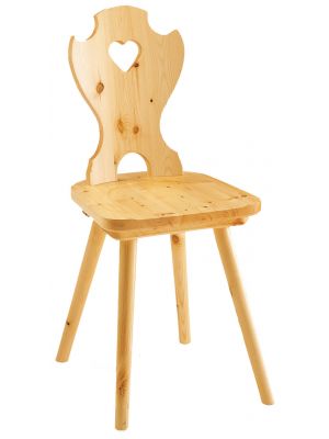 S/101 Sedia Legno di Pino Massello di SintesiDesign Vendita Online
