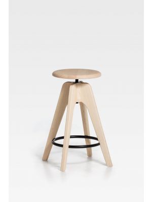 Tommy adjustable height stool ash wood structure suitable for contract use by Sipa buy online