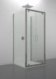 Venere Double Hinged Peninsular Shower Enclosure Glass Doors Aluminum Frame by SintesiDesign Online Sales