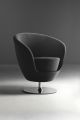 Jango swivel armchair steel base fabric coated suitable for contract use by LaCividina online sales