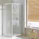 Crystal Duo 1-Pivot-Door Corner Shower Enclosure Anodized Aluminum and Glass Structure by SintesiDesign Sales Online