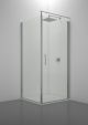 Marte Corner Shower Enclosure Glass Doors Aluminum Frame by SintesiDesign Online Sales