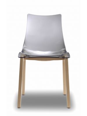 Natural Zebra Chair Wooden Legs Polycarbonate Seat by Scab Online Sales