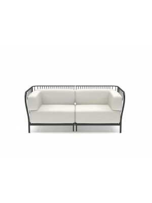 Cannolè Sofa by Emu Two Seats Sofa Outdoor Sofa Galvanized Painterd Steel SintesiDesign