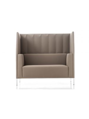 Kontex soundproof sofa coated in ecoleather steel feet by Kastel online sales