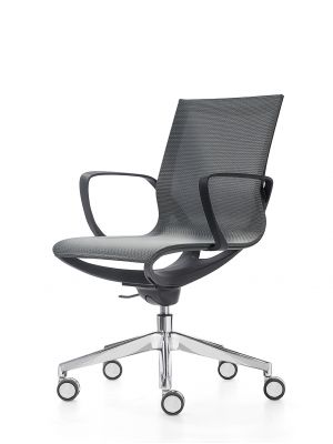 Key Line Mesh desk chair mesh backrest die-cast aluminum base by Kastel online sales on www.sintesi.design now!