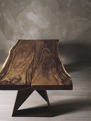 Dasar Table Iron Base Wooden Top by elite, TO BE Online Buy