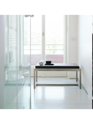 Sales Online Single Two Bench Solid Oak or American Walnut Structure with Fabric by Linfa Design.