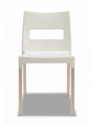 Sales Online Natural Maxi Diva Chair Beechwood Structure with Technopolimer Seat by Scab.