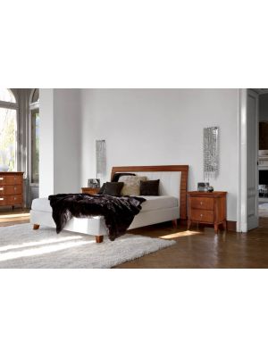 Vivre 393 Bed Made Wood and Leather Made in Italy by Bianchi Mobili