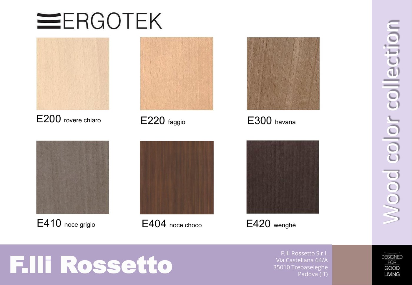 Melodie 2001 — wood finishes