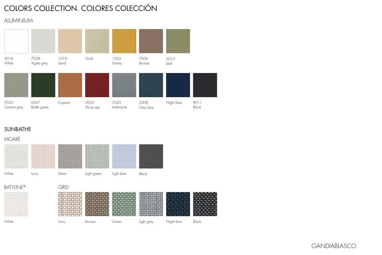 Colours and finishes
