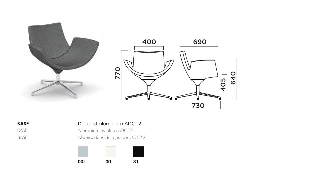 Beetle Low Back — dimensions & frame colours