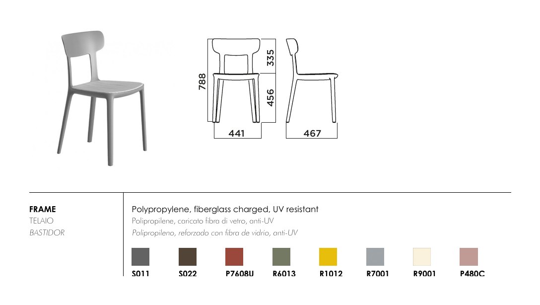 Canova Wood — dimensions & frame colours