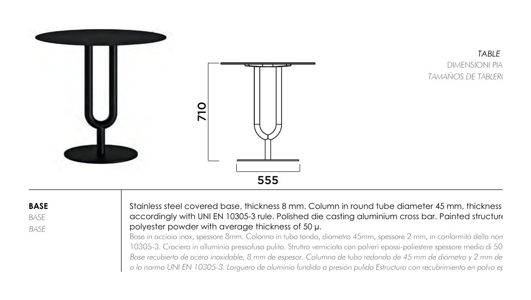 Diapason — dimensions & frame colours