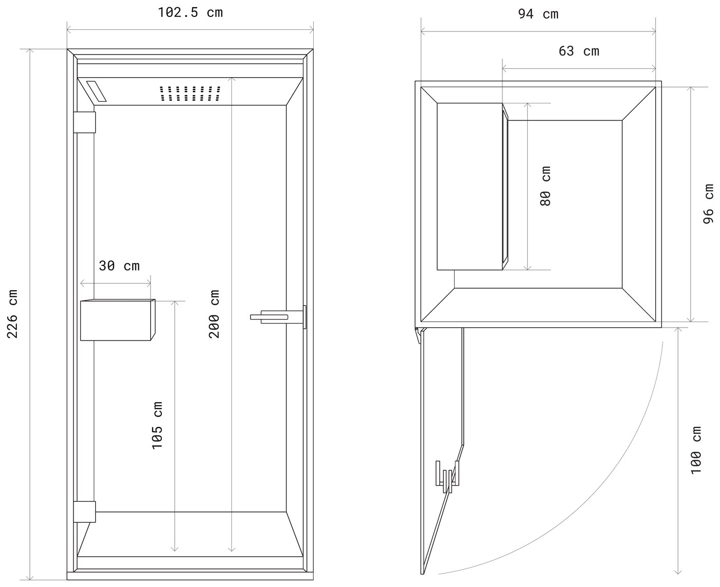 Poddie One — dimensioni