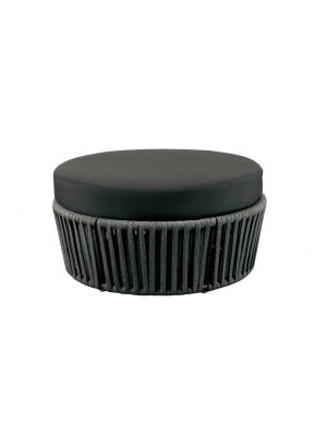 Desiree pouf metal frame with rope and cushion suitable for contract use by Vermobil online sales