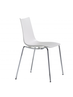 Zebra Technopolimer 4 Legs Chair Technopolimer Seat and Steel Structure by Scab Buy Online