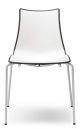Zebra Bicolore White Frame Chair Polymer Seat and Galvanized Steel Structure by Scab Online Sales