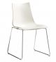 Zebra Technopolymer Sled Chair Technopolymer Seat and Steel Frame by Scab Online Sales