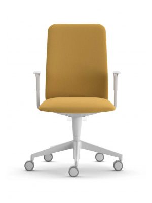 Kappa high design desk chair die-cast aluminum base fabric seat by Kastel online sales on www.sintesi.design