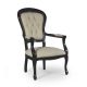 Filippo '800 Classic Chair Wooden Frame Fabric Seat by SintesiDesign Online Sales