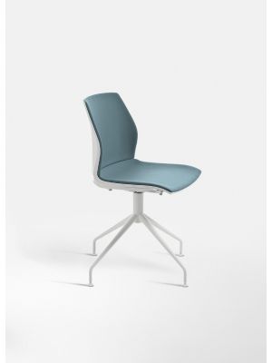 Kalea Swivel 4 Legs chair steel base fabric seat by Kastel online sales