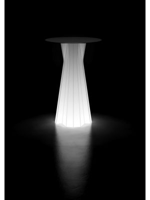 Frozen Light luminous table polyethylene base HPL top suitable for contract use by Plust online sales