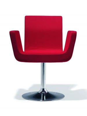 Ola P Small Armchair Steel Base Fabric Seat by Sintesi Online Sales