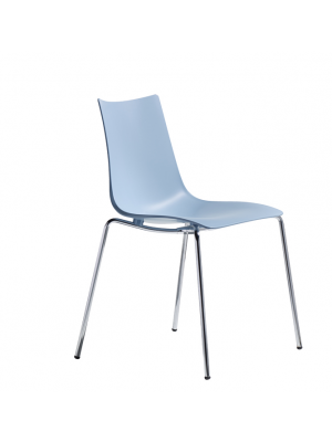 Zebra Technopolimer 4 Legs Chair Technopolimer Seat and Steel Structure by Scab Online Sales