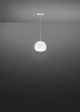 Sales Online Lumi F07 A05 Suspension Lamp with Diffuser in Satin Finish White Blown Glass and White Metal Painted Structure by Fabbian