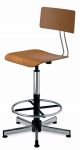 311 stool metal base wooden seat by Mara online sales on www.sintesi.design