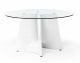 Bentz Round Table Aluminum Base Glass Top by Baleri Italia Online Sales