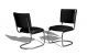 CO-28 LTD American Diner Chair Chromed Steel Structure Upholstered Seat and Backrest by Bel Air Sales Online